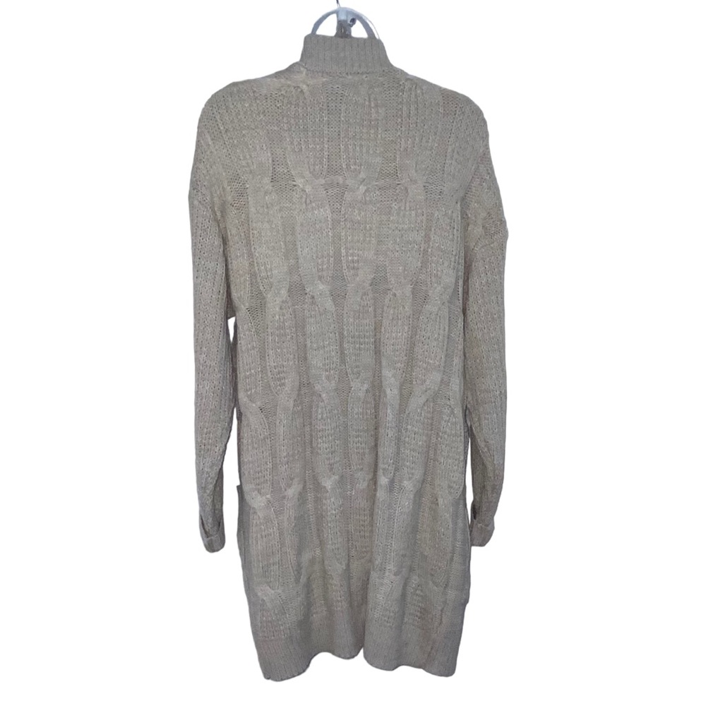 Black Tape Cable-Knit Open-Front Oversized Cardigan - Women’s Small - Picture 8 of 10